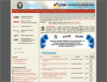 Tablet Screenshot of lpse.undip.ac.id