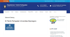 Desktop Screenshot of perkapalan.undip.ac.id