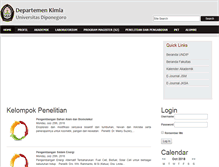 Tablet Screenshot of kimia.undip.ac.id